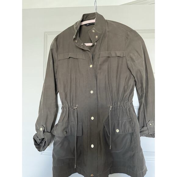 6 for $20 Zara Basic Green Utility Jacket XS - Picture 7 of 7